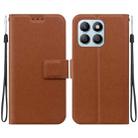 For Honor X8b Ultra-thin Voltage Magnetic Buckle Leather Phone Case(Brown) - 1