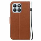 For Honor X8b Ultra-thin Voltage Magnetic Buckle Leather Phone Case(Brown) - 3