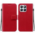 For Honor X8b Ultra-thin Voltage Magnetic Buckle Leather Phone Case(Red) - 1