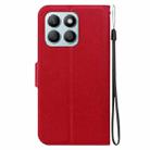 For Honor X8b Ultra-thin Voltage Magnetic Buckle Leather Phone Case(Red) - 3