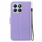 For Honor X8b Ultra-thin Voltage Magnetic Buckle Leather Phone Case(Purple) - 3