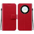 For Honor X9a Ultra-thin Voltage Magnetic Buckle Leather Phone Case(Red) - 1