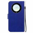 For Honor X9a Ultra-thin Voltage Magnetic Buckle Leather Phone Case(Blue) - 3