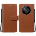 For Honor X9b / Magic6 Lite Ultra-thin Voltage Magnetic Buckle Leather Phone Case(Brown) - 1