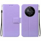 For Honor X9b / Magic6 Lite Ultra-thin Voltage Magnetic Buckle Leather Phone Case(Purple) - 1