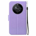 For Honor X9b / Magic6 Lite Ultra-thin Voltage Magnetic Buckle Leather Phone Case(Purple) - 3