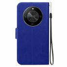 For Honor X9b / Magic6 Lite Ultra-thin Voltage Magnetic Buckle Leather Phone Case(Blue) - 3