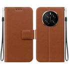 For Honor Magic7 Ultra-thin Voltage Magnetic Buckle Leather Phone Case(Brown) - 1