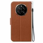 For Honor Magic7 Ultra-thin Voltage Magnetic Buckle Leather Phone Case(Brown) - 3