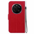 For Honor Magic7 Pro Ultra-thin Voltage Magnetic Buckle Leather Phone Case(Red) - 3