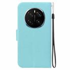 For Honor Magic7 Pro Ultra-thin Voltage Magnetic Buckle Leather Phone Case(Green) - 3