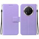 For Honor X9c Ultra-thin Voltage Magnetic Buckle Leather Phone Case(Purple) - 1