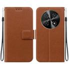 For Huawei nova 12i 4G Global Ultra-thin Voltage Magnetic Buckle Leather Phone Case(Brown) - 1