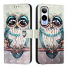 For Cricket Icon 6 3D Painting Horizontal Flip Leather Phone Case(Grey Owl) - 2