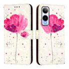 For Cricket Icon 6 3D Painting Horizontal Flip Leather Phone Case(Flower) - 2