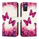 For Cubot P50 3D Painting Horizontal Flip Leather Phone Case(Rose Butterfly) - 2