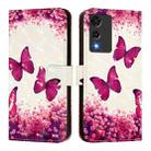 For Cubot A10 3D Painting Horizontal Flip Leather Phone Case(Rose Butterfly) - 2