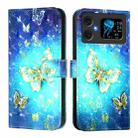 For Cubot A20 3D Painting Horizontal Flip Leather Phone Case(Golden Butterfly) - 2