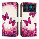 For Cubot A20 3D Painting Horizontal Flip Leather Phone Case(Rose Butterfly) - 2