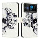 For Cubot A20 3D Painting Horizontal Flip Leather Phone Case(Skull) - 2