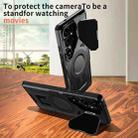 For Samsung Galaxy S24 FE 5G Shield Frame Holder MagSafe Phone Case(Black) - 3