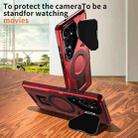 For Samsung Galaxy S24 FE 5G Shield Frame Holder MagSafe Phone Case(Red) - 3
