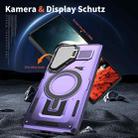 For Samsung Galaxy S23 FE 5G Shield Frame Holder MagSafe Phone Case(Purple) - 2