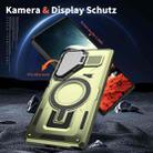 For Samsung Galaxy S23+ 5G Shield Frame Holder MagSafe Phone Case(Olive Green) - 2