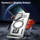 For Samsung Galaxy S23+ 5G Shield Frame Holder MagSafe Phone Case(Grey) - 2