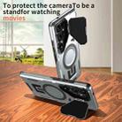 For Samsung Galaxy S23+ 5G Shield Frame Holder MagSafe Phone Case(Grey) - 3