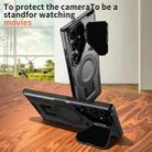 For Samsung Galaxy S23 Ultra 5G Shield Frame Holder MagSafe Phone Case(Black) - 2