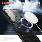 For Samsung Galaxy S23 Ultra 5G Shield Frame Holder MagSafe Phone Case(Black) - 3
