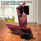 For Samsung Galaxy S23 Ultra 5G Shield Frame Holder MagSafe Phone Case(Red) - 2