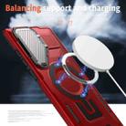 For Samsung Galaxy S23 Ultra 5G Shield Frame Holder MagSafe Phone Case(Red) - 3