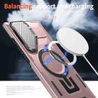 For Samsung Galaxy S23 Ultra 5G Shield Frame Holder MagSafe Phone Case(Rose Gold) - 3