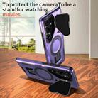 For Samsung Galaxy S25 Ultra 5G Shield Frame Holder MagSafe Phone Case(Purple) - 2