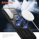 For Samsung Galaxy S25 Edge 5G Shield Frame Holder MagSafe Phone Case(Black) - 3