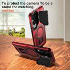 For Samsung Galaxy S25 Edge 5G Shield Frame Holder MagSafe Phone Case(Red) - 2