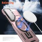 For Samsung Galaxy S25 Edge 5G Shield Frame Holder MagSafe Phone Case(Rose Gold) - 3