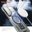 For Samsung Galaxy S25 Edge 5G Shield Frame Holder MagSafe Phone Case(Grey) - 3