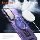 For Samsung Galaxy S25 Edge 5G Shield Frame Holder MagSafe Phone Case(Purple) - 3