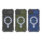 For iPhone 13 Pro Max Camera Shield Armor MagSafe Holder Phone Case with Strap(Sapphire Blue) - 2