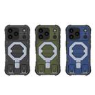 For iPhone 17 Pro Max Camera Shield Armor MagSafe Holder Phone Case with Strap(Dark Green) - 2
