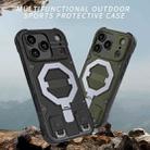 For iPhone 17 Pro Max Camera Shield Armor MagSafe Holder Phone Case with Strap(Dark Green) - 3