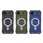 For iPhone 17 Air Camera Shield Armor MagSafe Holder Phone Case with Strap(Dark Green) - 2