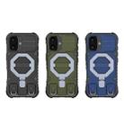 For iPhone 17 Camera Shield Armor MagSafe Holder Phone Case with Strap(Sapphire Blue) - 2