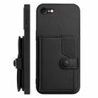 For iPhone SE 2022 / 2020 Button Card Bag RFID Anti-theft Phone Case(Black) - 2