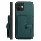 For iPhone 11 Button Card Bag RFID Anti-theft Phone Case(Green) - 2