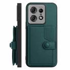 For Motorola Edge 50 Pro Button Card Bag RFID Anti-theft Phone Case(Green) - 2