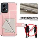 For Motorola Moto G 5G 2024 Button Card Bag RFID Anti-theft Phone Case(Pink) - 3